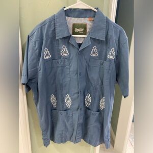 Howler Brothers Medium Blue Guayabera